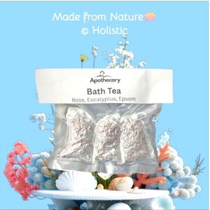 4/$15 Bath Tea - Rose, Eucalyptus, Epsom - Self Care Soak Holistic Handmade